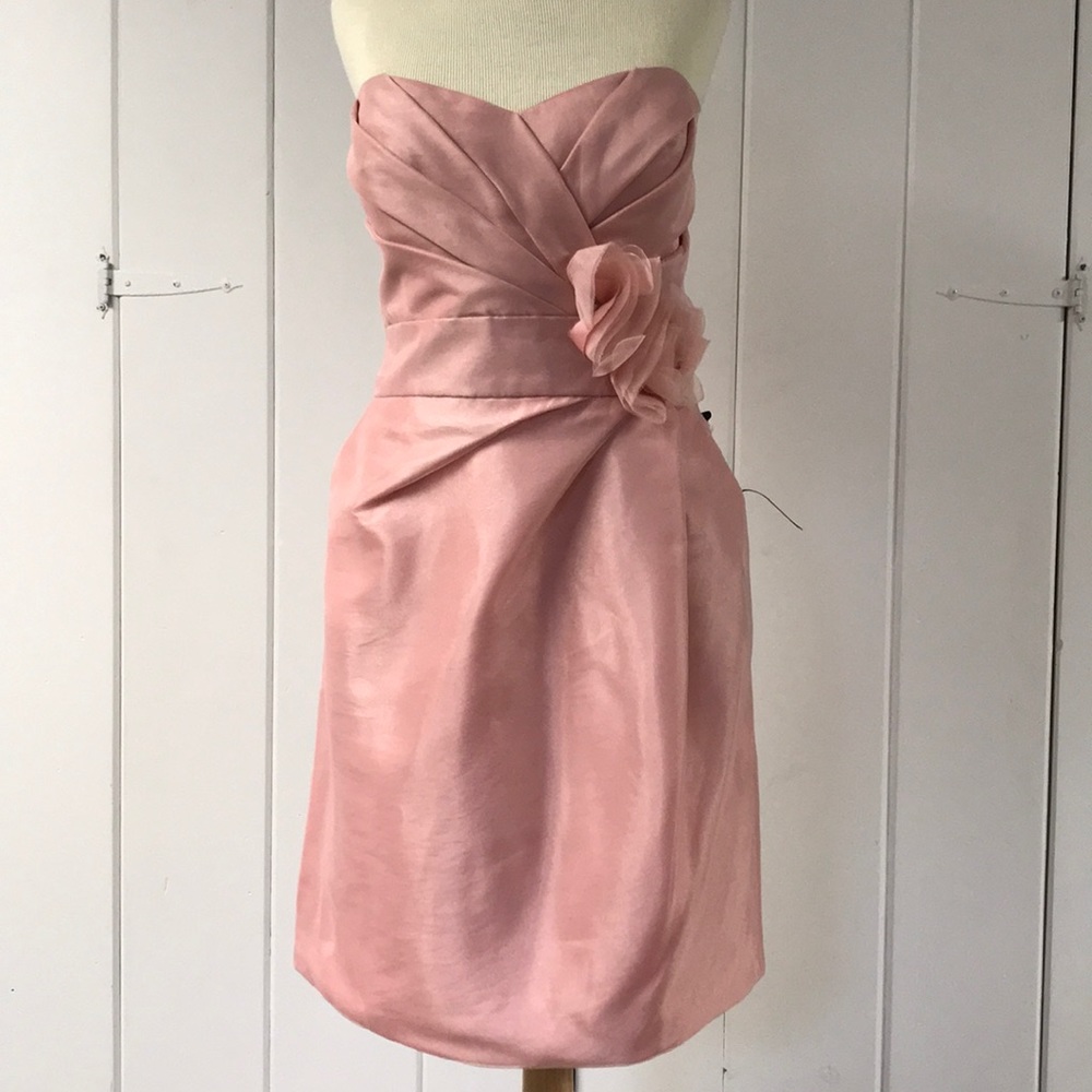Organza Pink Formal Cocktail Dress | Bridesmaid
